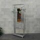 Porte manteau mural art déco aluminium poli France