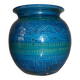 1960s vase by Aldo Londi for Bitossi in "Rimini blue" ceramic.