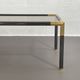 Gunmetal gold metal and smoked glass coffee table from the 70s
