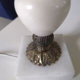 Alabaster and brass lamp