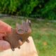Vintage patinated metal hedgehog ashtrays – Greece