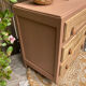 Commode Art Déco pied moustache / terracotta bohème
