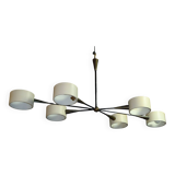 6-light art deco chandelier from the 30s/40s