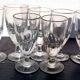 Service de verres de bistrot à absinthe, soufflés à la bouche