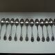 Lot 12 old silver metal spoons Christofle marly model floral decoration