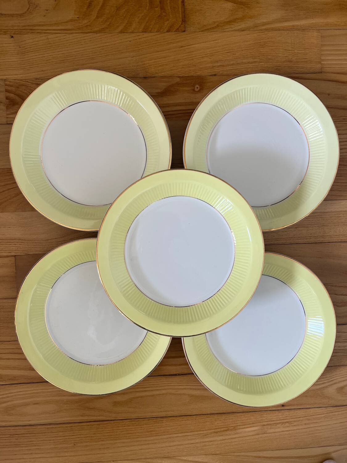 Yellow Moulin des Loups soup plates