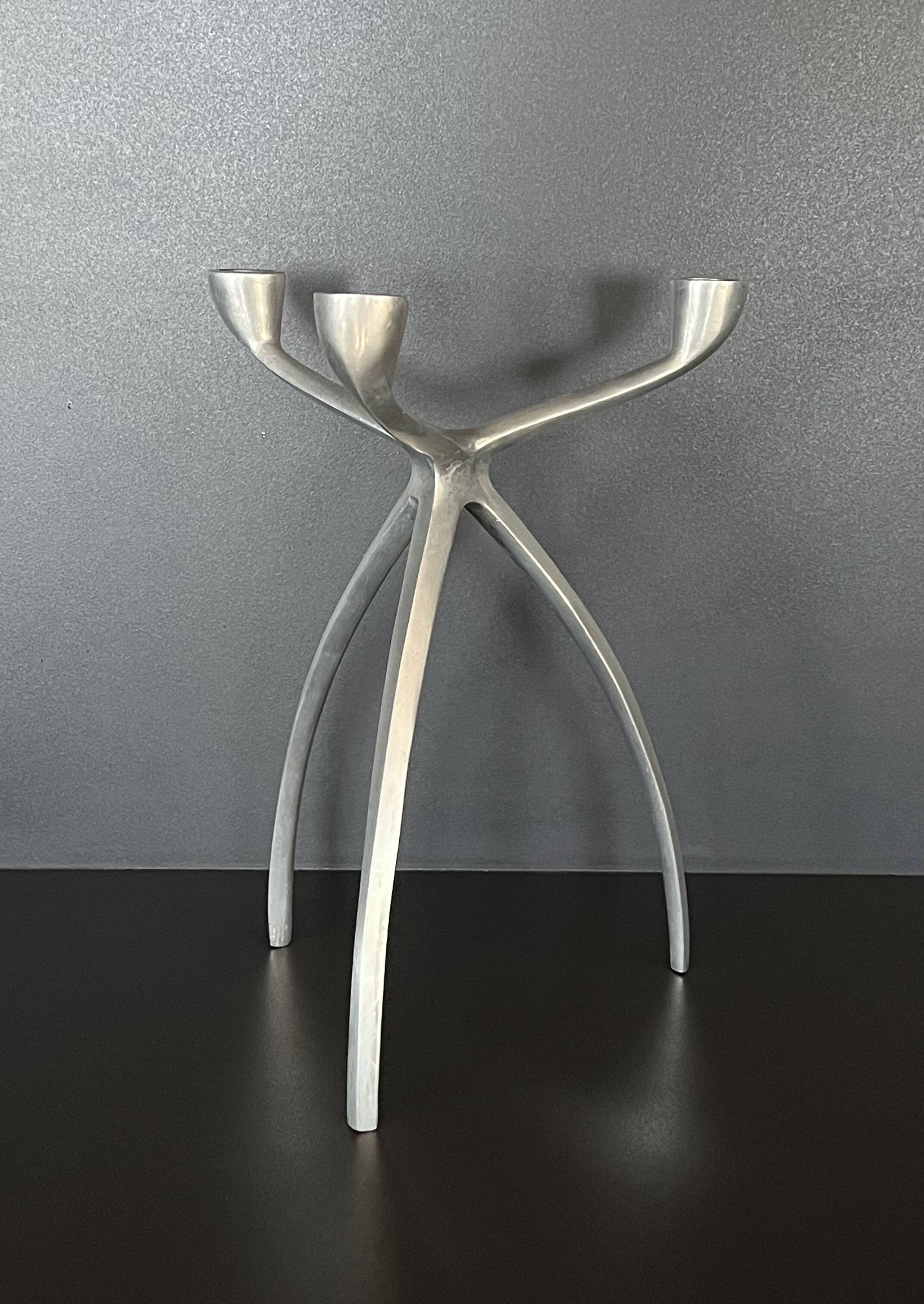 Candle holder, tripod chandelier "Spider" for De Bijenkorf, Netherlands 70's
