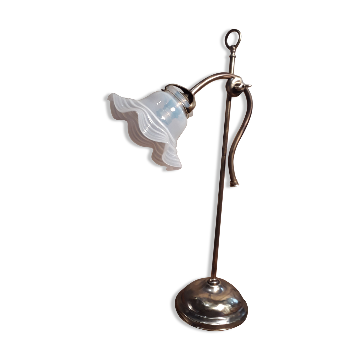 Opalescent tulip swing lamp 1900