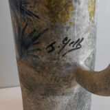 Pichet vintage design signé decor floral