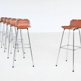 Ensemble de six tabourets de bar Charlotte Perriand, Station de ski des Arcs, France, 1960