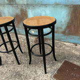 High rattan bar stools