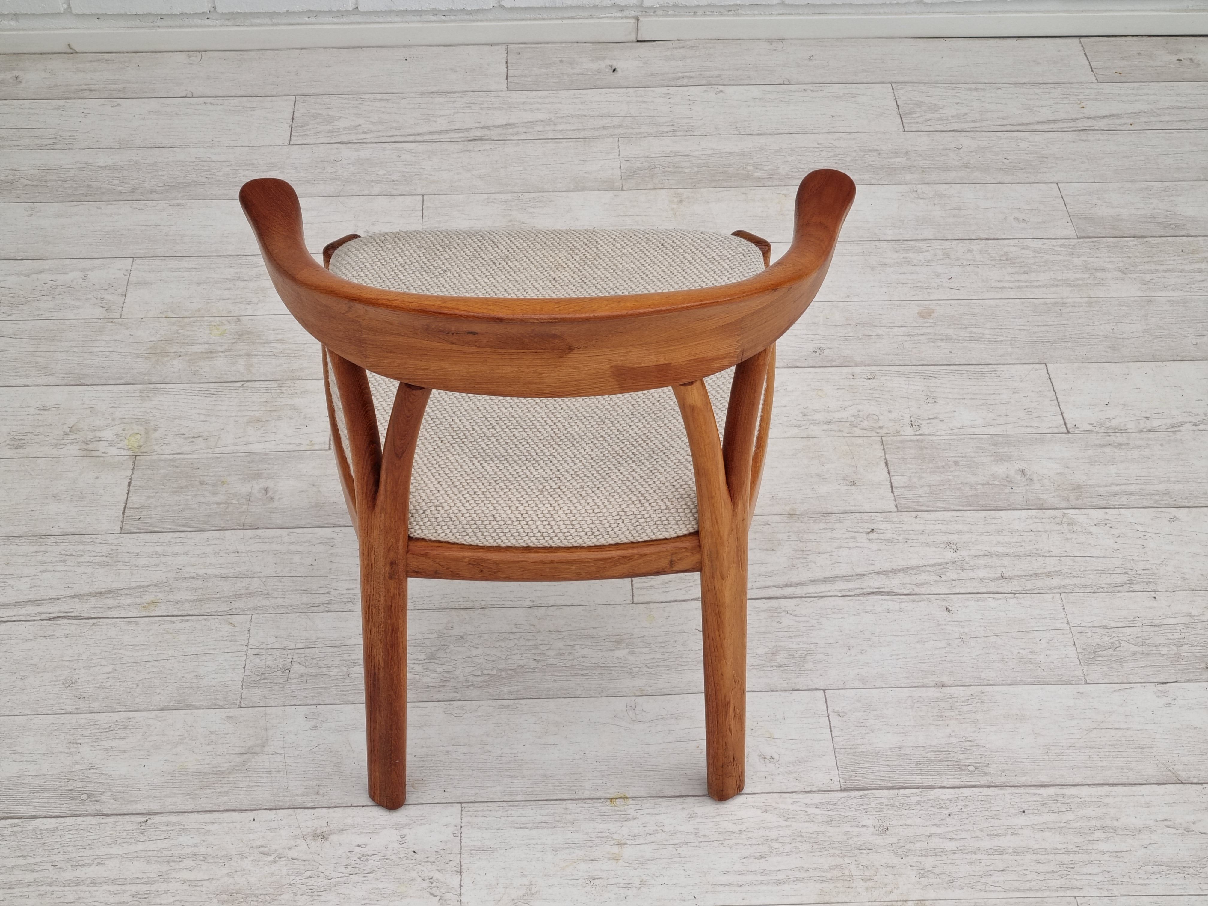 1960s, Danish design, armchair, teak wood, wool, original very good condition