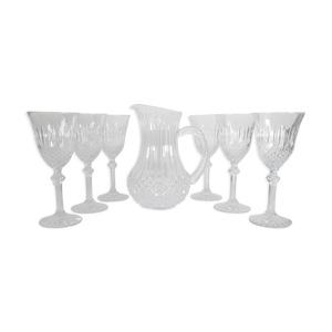 Verres à vin & carafe cristal