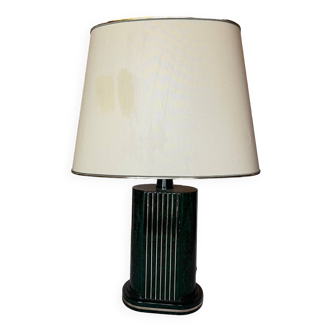 80s ceramic column table lamp