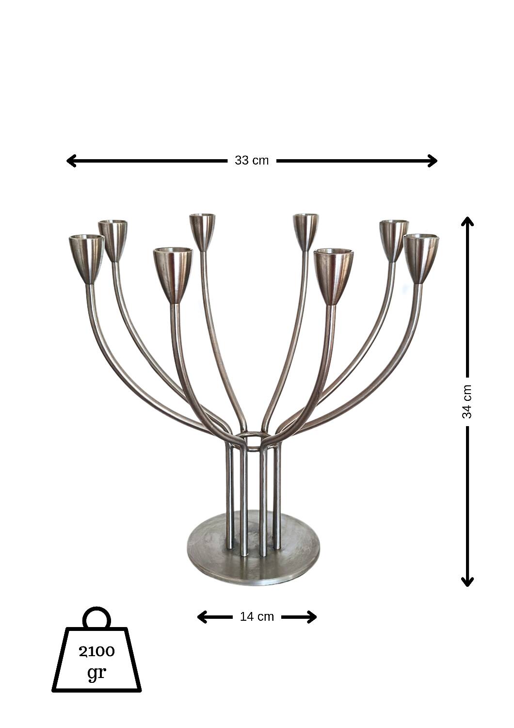 Candélabre à huit bras par Knut et Marianne Hagberg