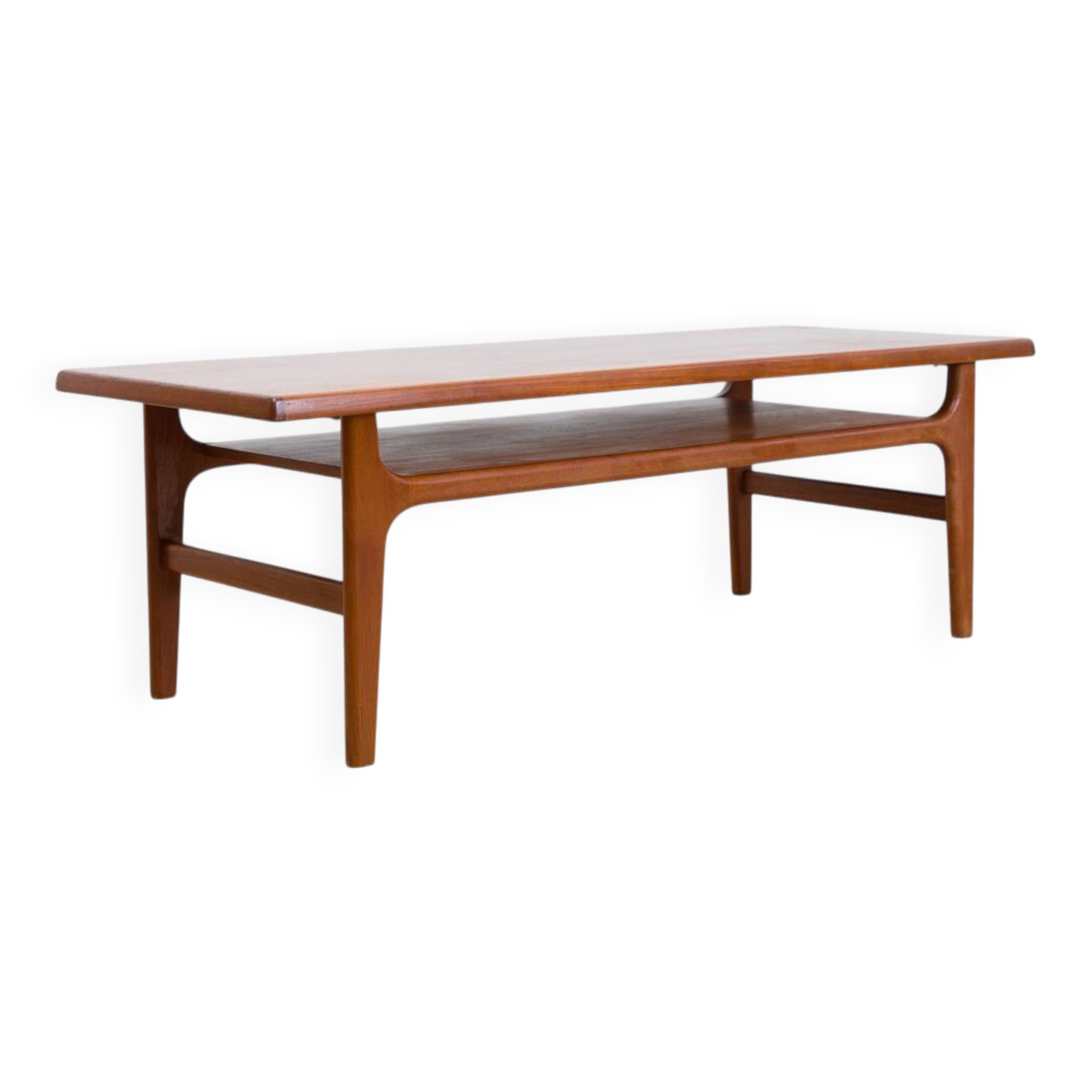 Table basse danoise en teck par Nils Bach, années