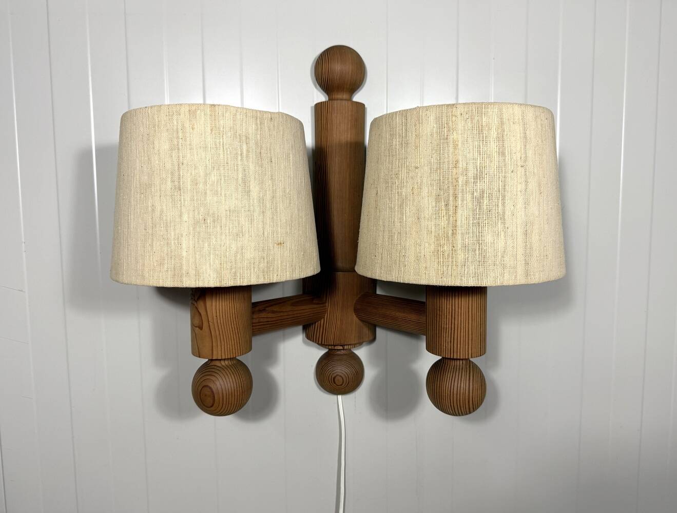 Uno Kristiansson wall lamp Pinus for Luxus Sweden 1970’s