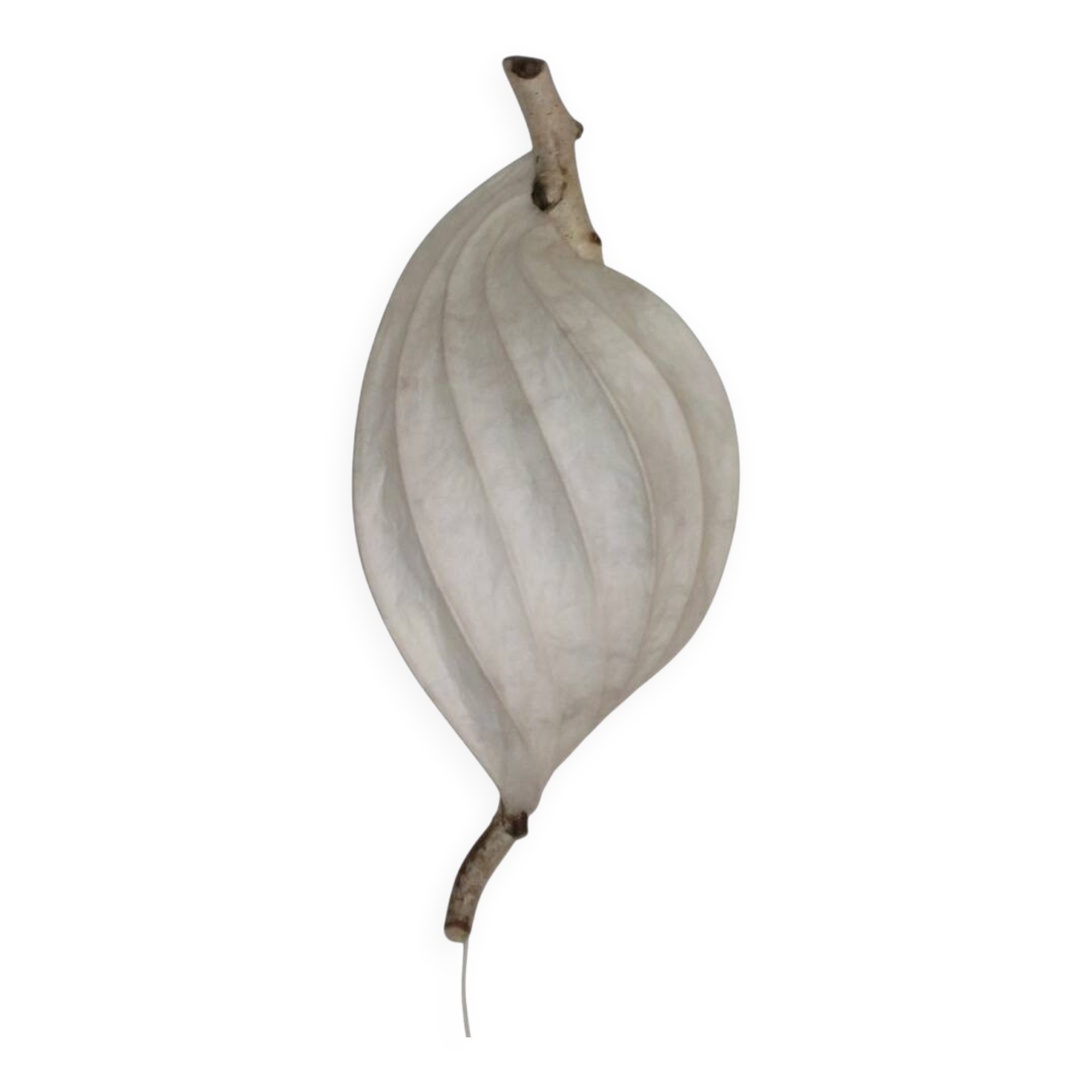 Organic Light Sculpture Wall Hanging Lamp, Birch Branch +Paper