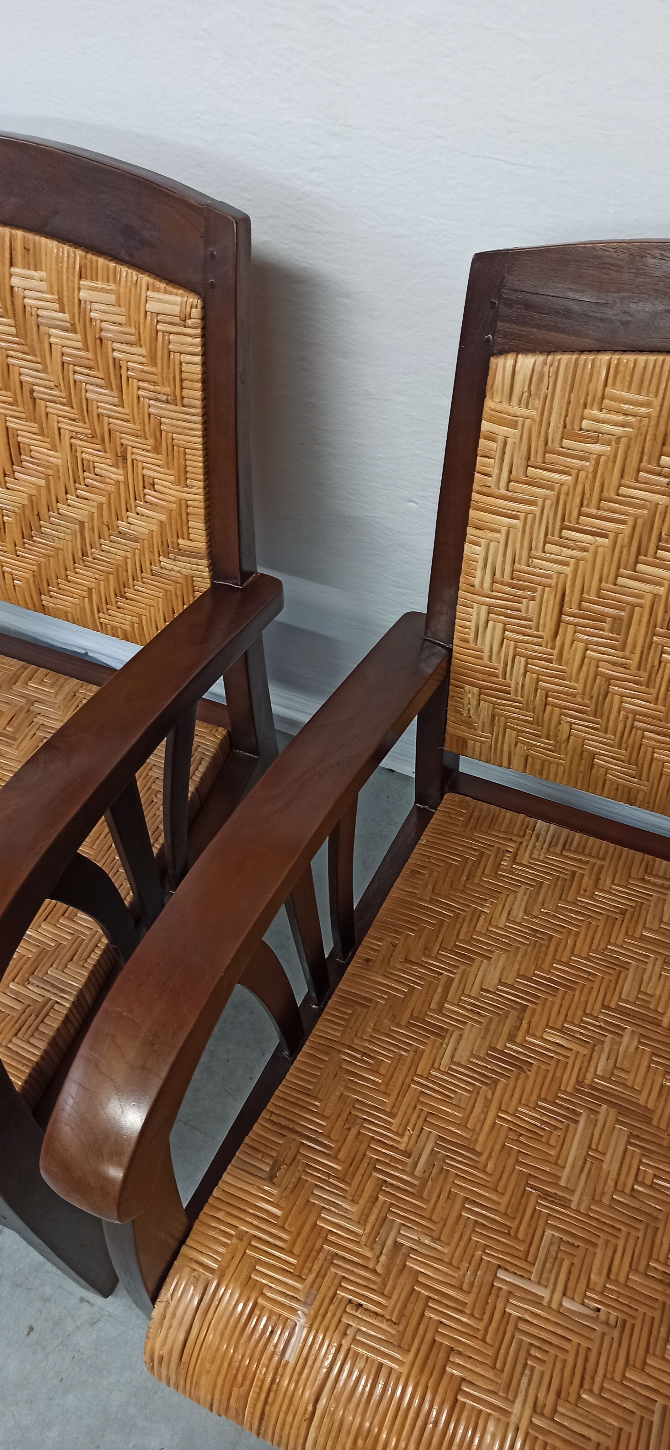 Pair of colonial style armchairs