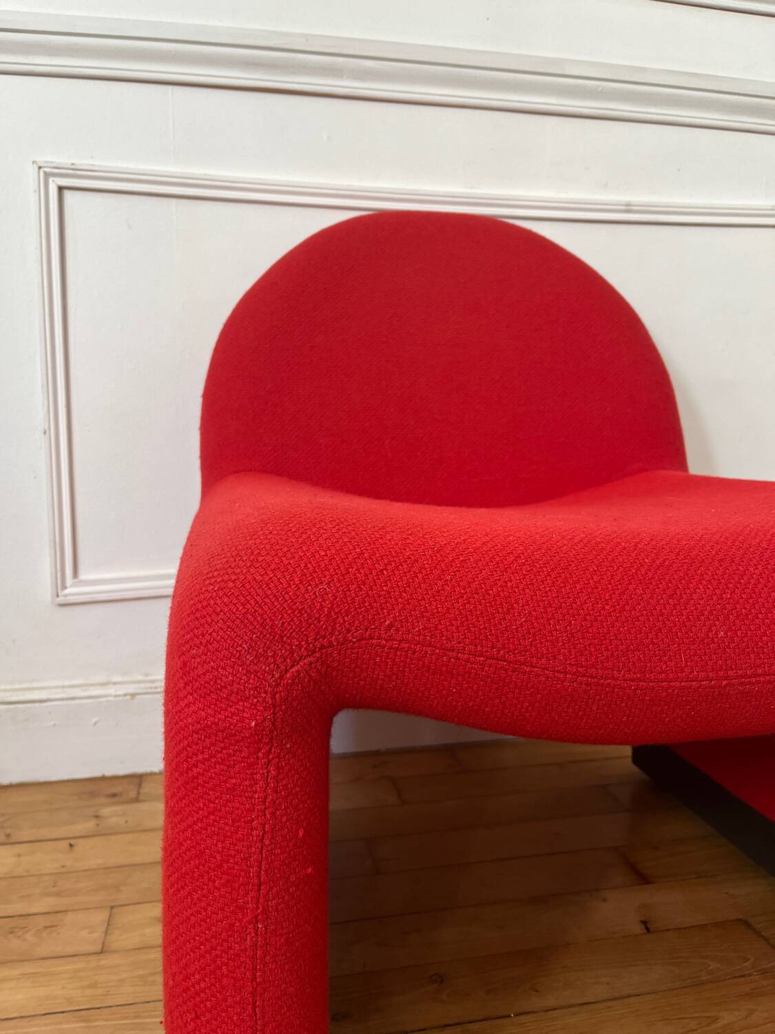 Vintage wool fireside chair