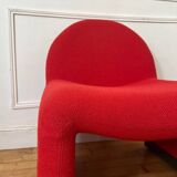 Vintage wool fireside chair