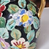 Handmade vase with floral patterns
