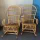 2 rattan rocking chairs