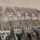 12 silver-plated metal table forks, Ercuis silversmith, Louis XV 29