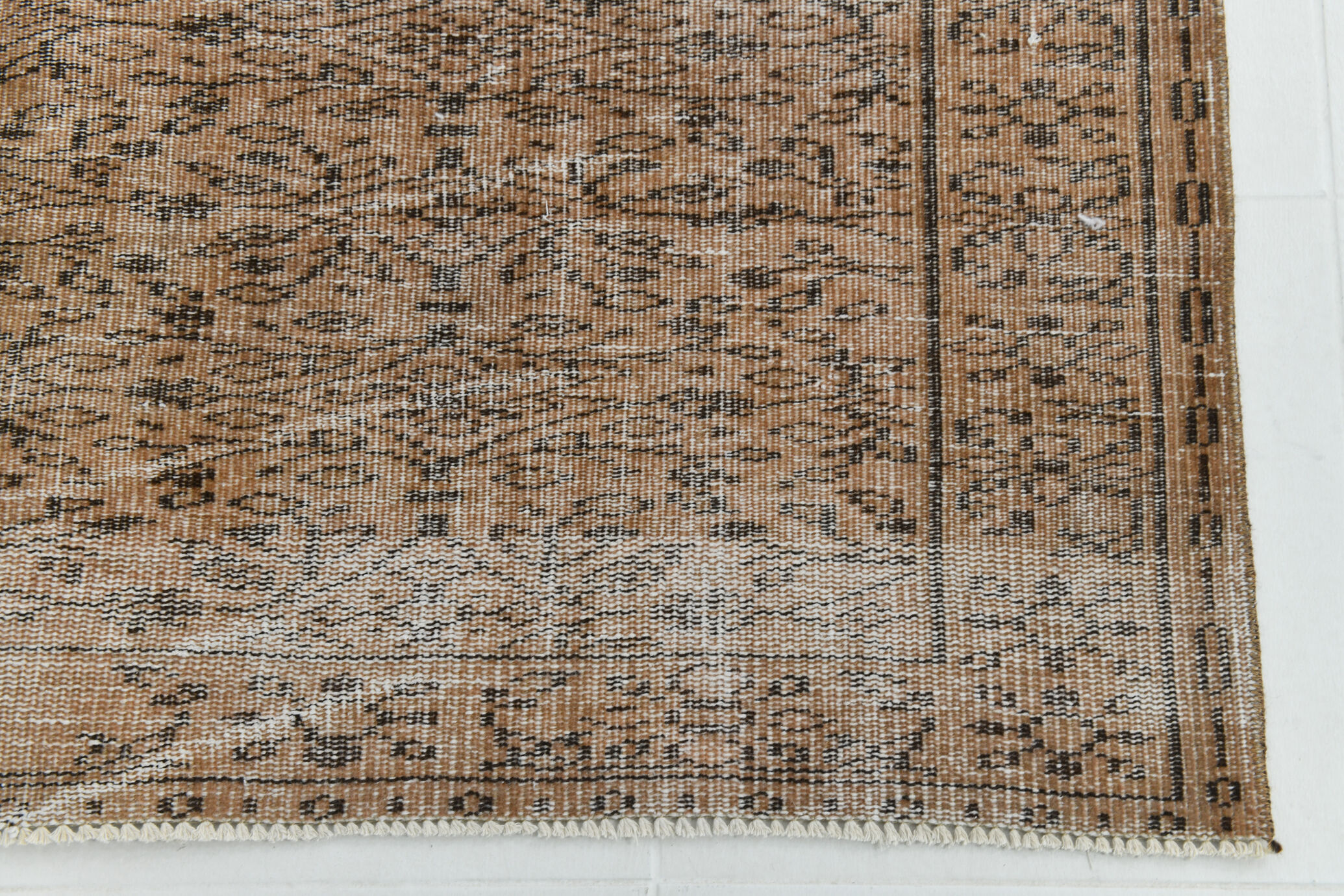 5x8 brunt orange floral vintage rug, 151x244cm