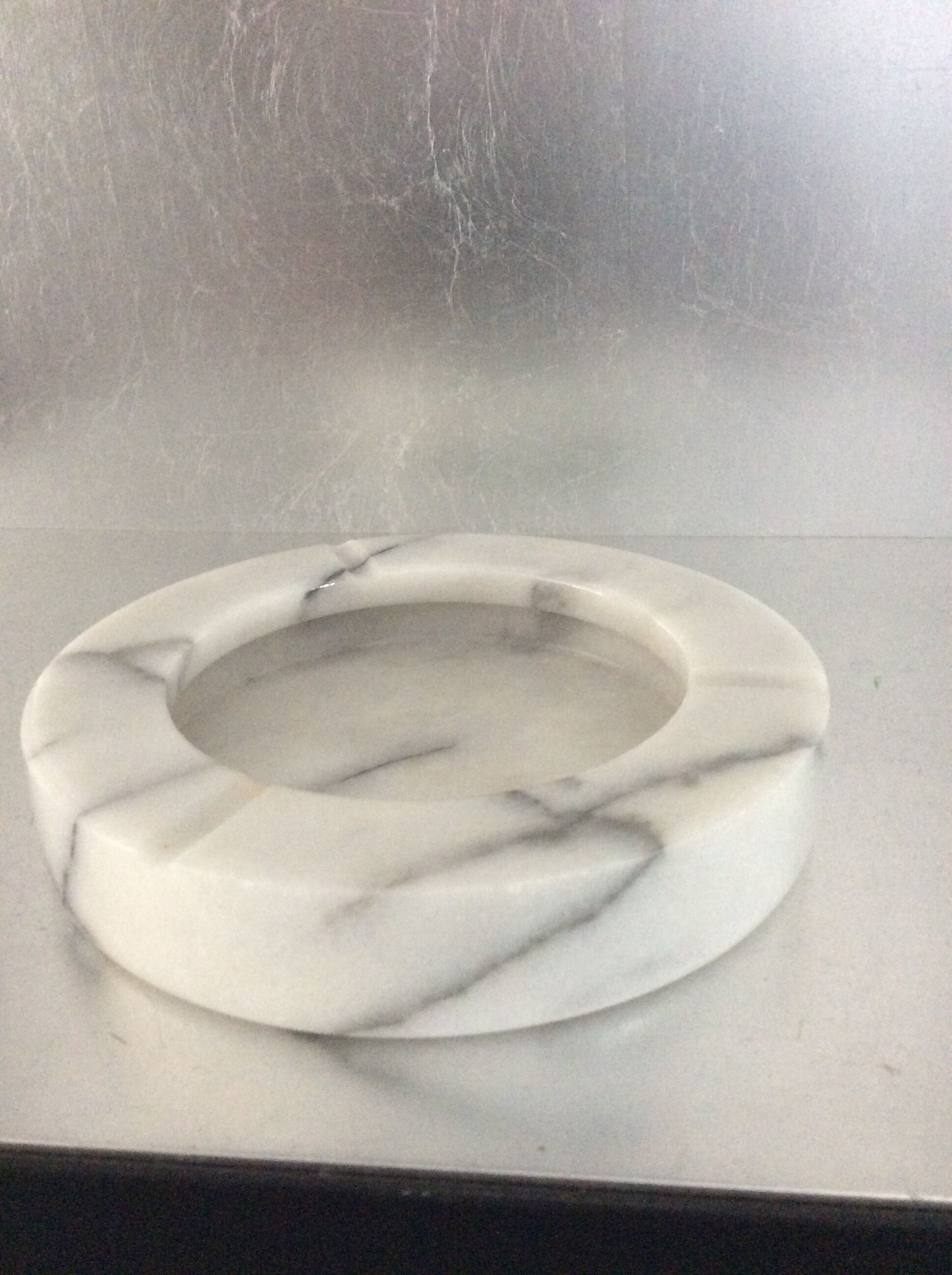 Vintage ashtray 70s in white marble