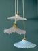 Vintage glass and opaline triple suspension lampshade