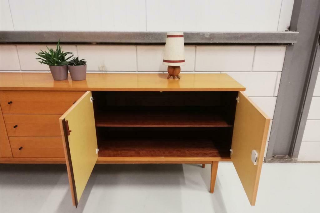 Mid-century vintage enfilade lowboard wall cabinet