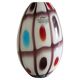 Murano Glass Colorful Ovoid Shaped Vase in The Style of A.Ve.M, Italy, 1960s
