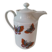 Cafetière vintage Wunsiedel Bavaria Porcelain – motifs papillons