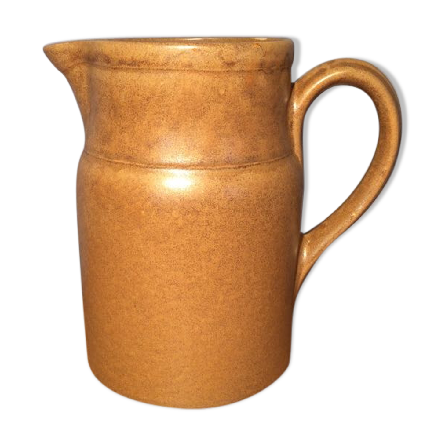Clear stoneware pitcher
