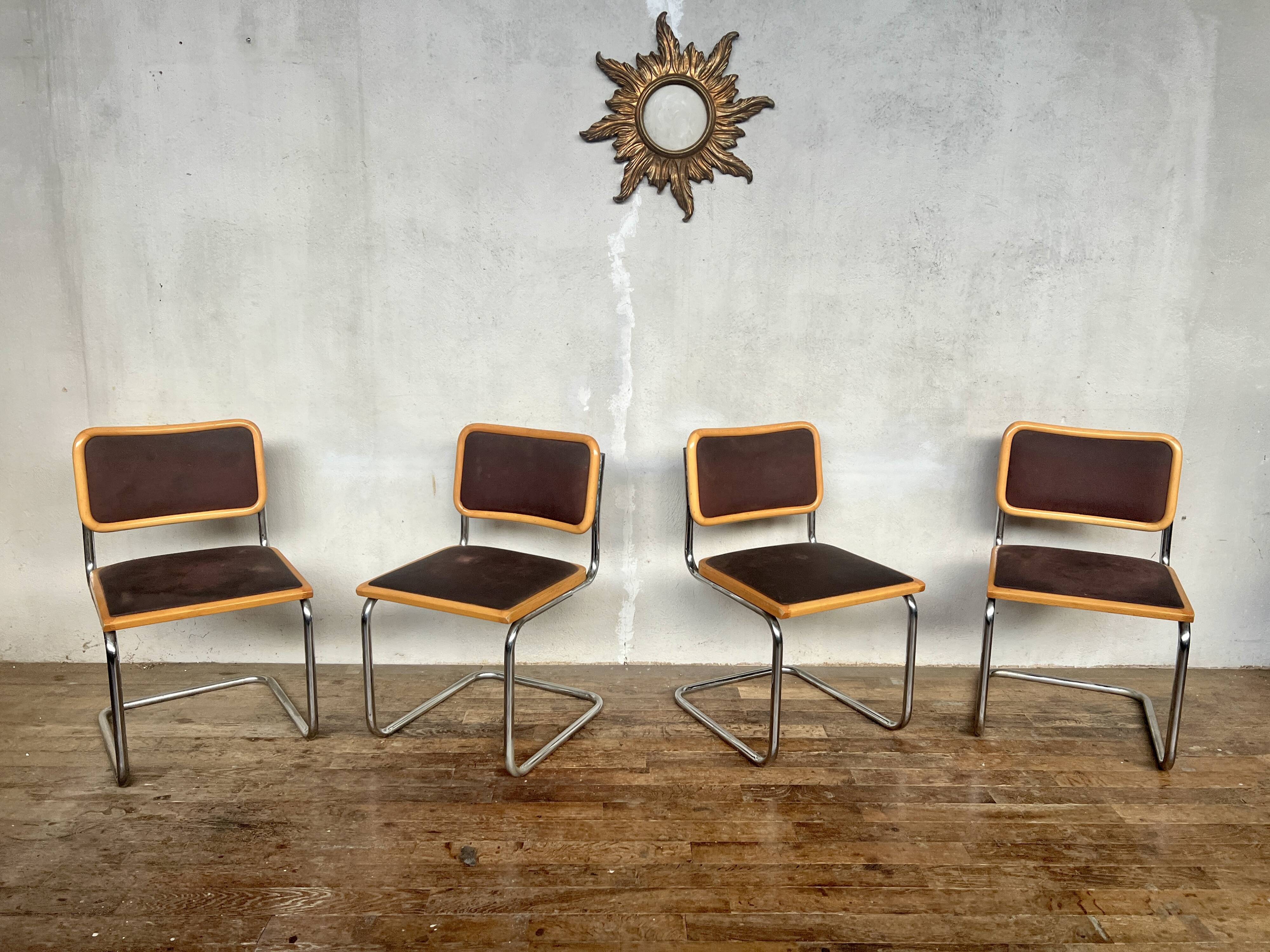 Série de 4 chaises Marcel Breuer Made in ITALY
