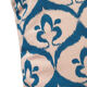 Ottoman style ikat pink / blue duck cushion cover - 50 x 50