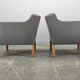 Pair of Leather Lounge Chairs by Børge Mogensen for Fredericia 1970s