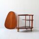 Scandinavian vintage mahogany trolley, 1940s
