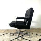 Office Chair In Leatherette On Wheels By Vaghi, Italy, 1960s