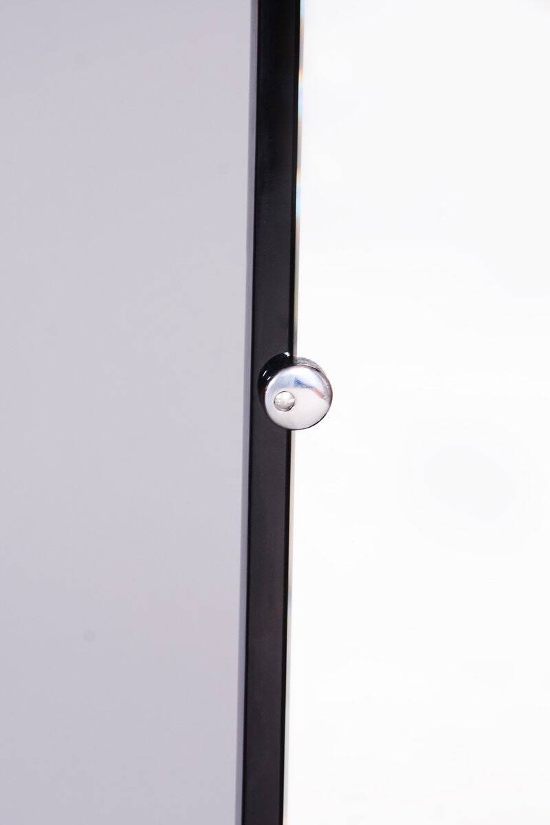 Bauhaus Dressing Mirror in Chrome and Lacquered Wood by Vichr a Spol., Czech, 1930s
