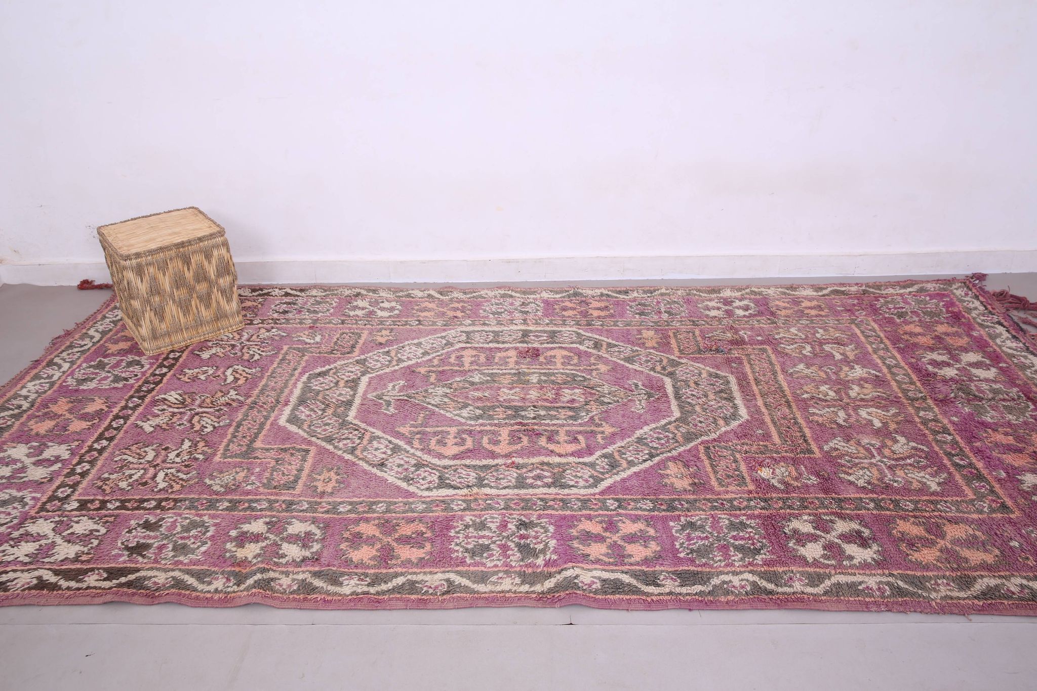 Large Vintage Moroccan Rug 178 x 362 cm - Berber Wool Rug - Handmade Rug
