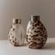 Vintage salt and pepper shaker set from the 1980s, natural shell design.