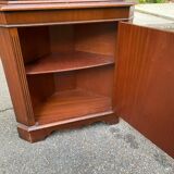 English Victorian wooden corner display cabinet