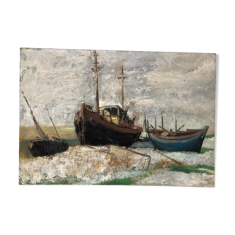 Painting Marine Boats at Hourdel