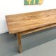 XXL solid walnut table with tapered legs