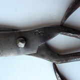 Antique wrought iron scissors modeled by hand for collection or Deco