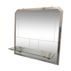 Bathroom mirror with art deco shelf