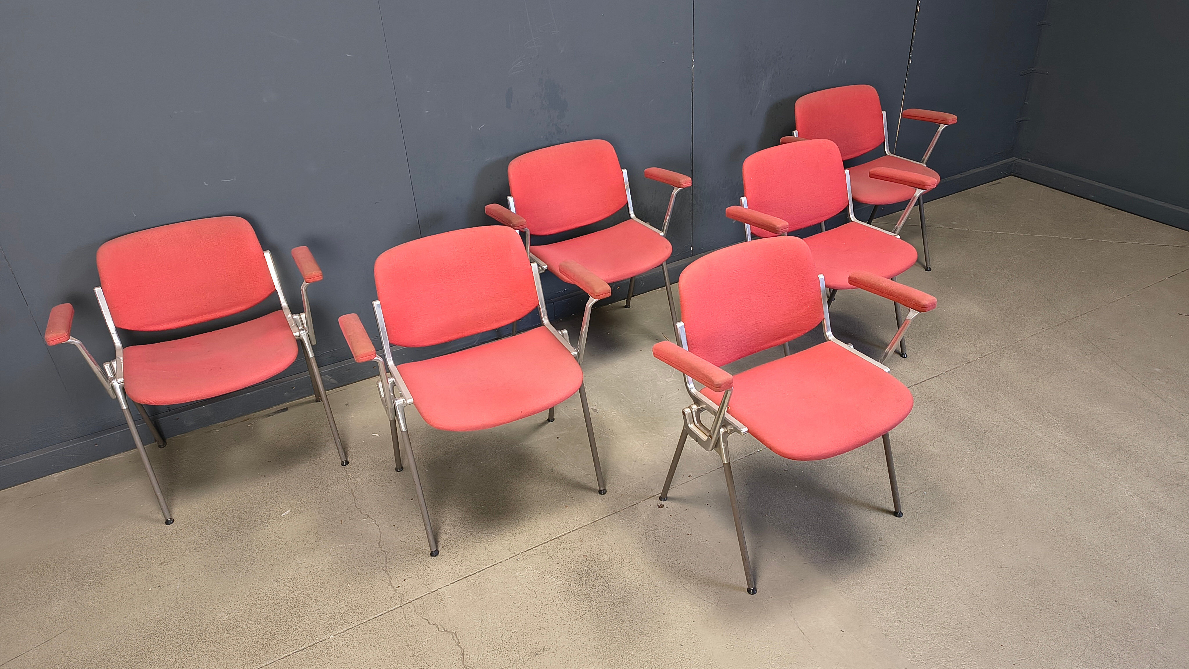 Chaises latérales vintage DSC 106 par Giancarlo Piretti pour Castelli, années 1970 - ensemble de 6