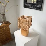 Constructivist wooden table lamp